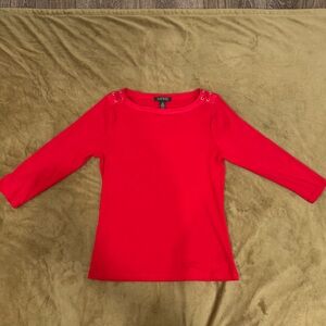 Ralph Lauren Vibrant Red Cotton Top